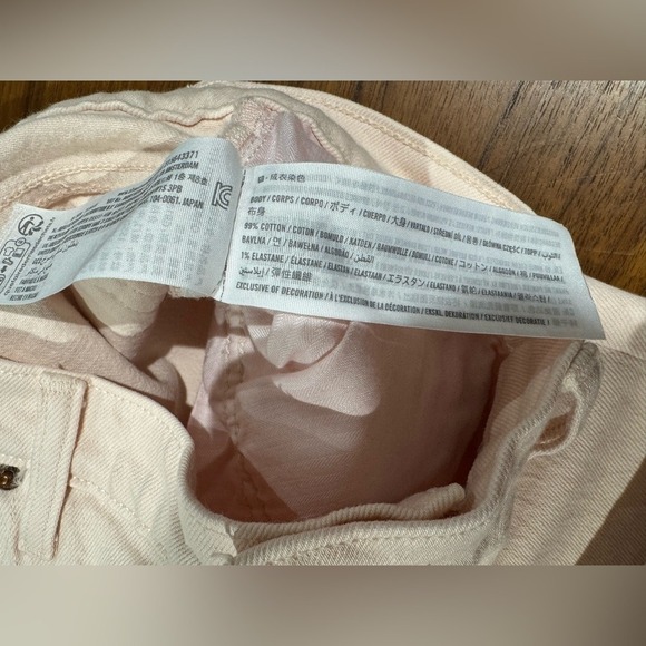 Abercrombie‎ & Fitch The 90s Relaxed Jean High Rise Size 12 Short Light Pink - Picture 8 of 8